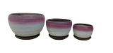 Glazed  Ceramic Flower Pot Set of 3