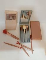Make-Up Brush Set of 5 Beige/Blue/Pink