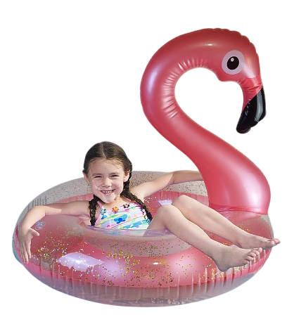 Pink Inflatable Flamingo Pool Float