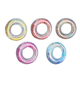 Glitter-Filled Transparent Swimming Rings