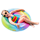 Glitter-Filled Transparent Swimming Rings