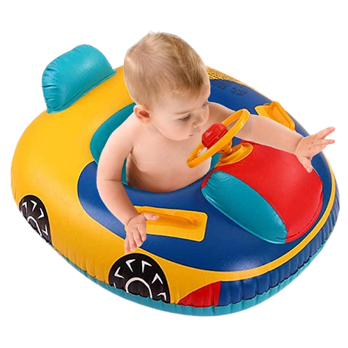 Inflatable Baby Swim Ring with Steering Wheel Handle