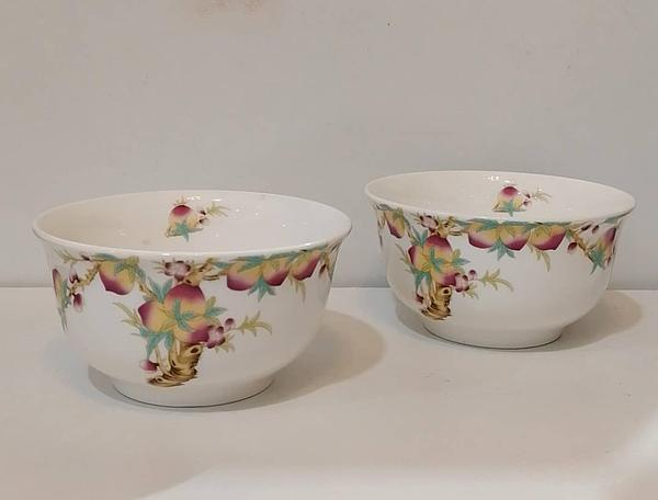 White Bowl w/ Rose Flower