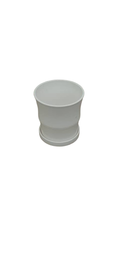 White color Flower Pot- Medium
