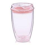 Double Layer Glass Tumbler Pink