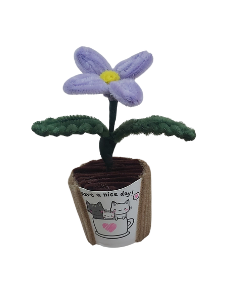 Purple Petal Potted Flower