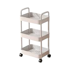3-Tier Plastic Rolling Utility Cart / Rack