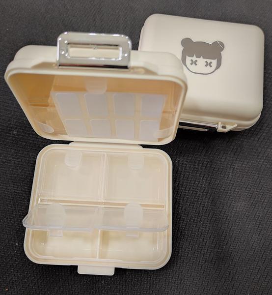 Square White Pill Box
