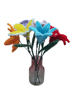 Decorative Twist Stick Flower Set with Vase