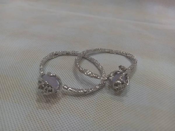 Glacial Lava Rose Flower Bracelet