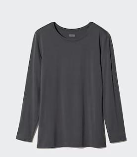 Uniqlo Heat tech scoop neck long sleeve t- shirt