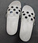 Summer Black and Grey Dot women's Slippers