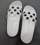 Summer Black and Grey Dot women's Slippers