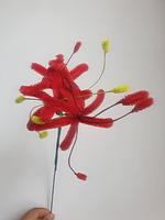 Pipe cleaner flower Red